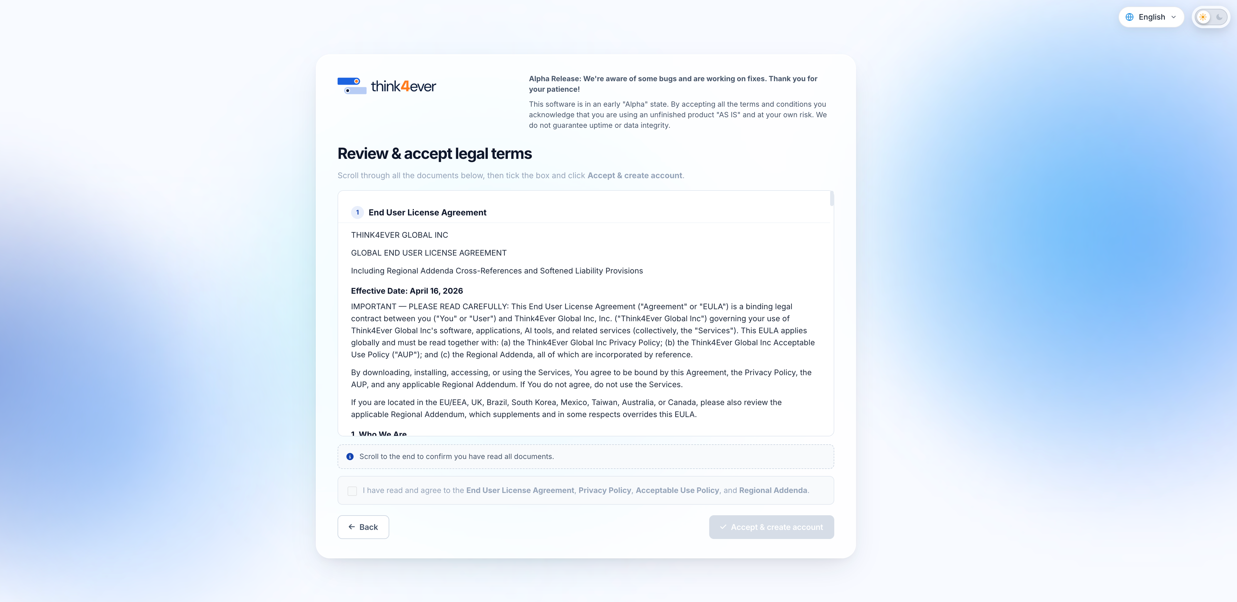 Review Terms of Service