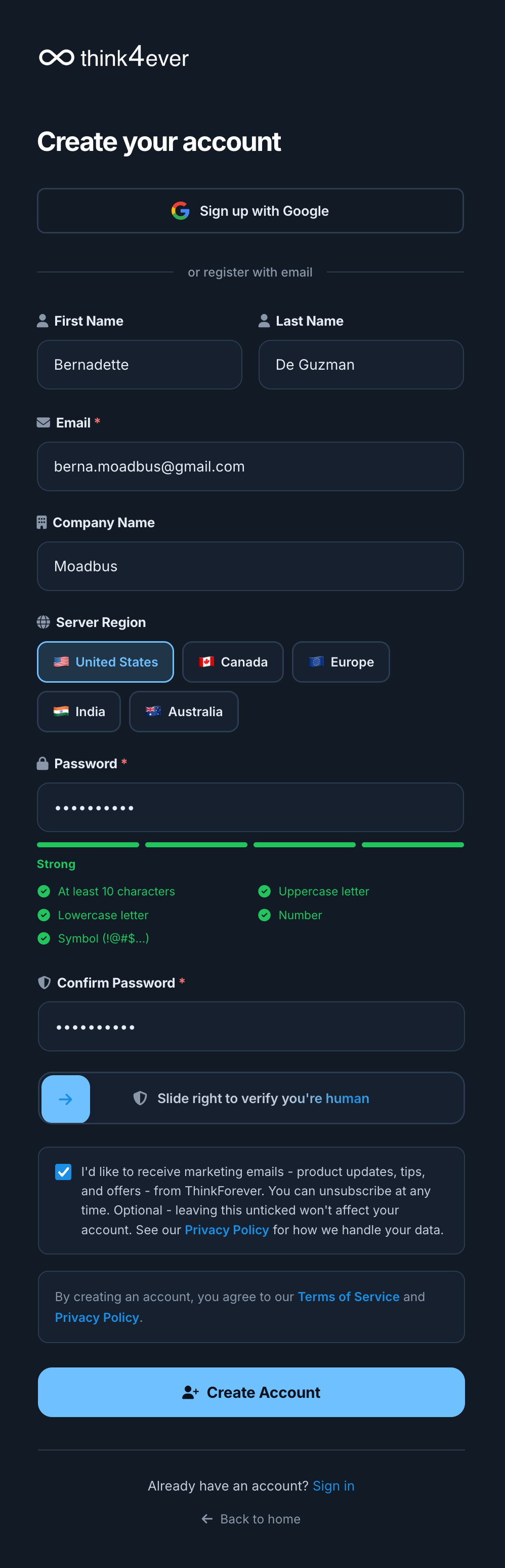 Registration Form