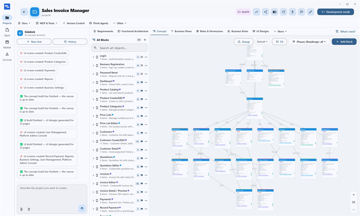 Think4Ever for Windows concept map