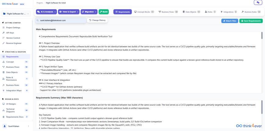 Requirements Summary