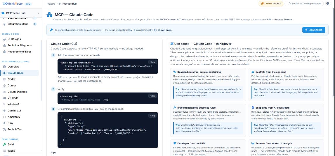 Think4Ever MCP Claude Code Interface